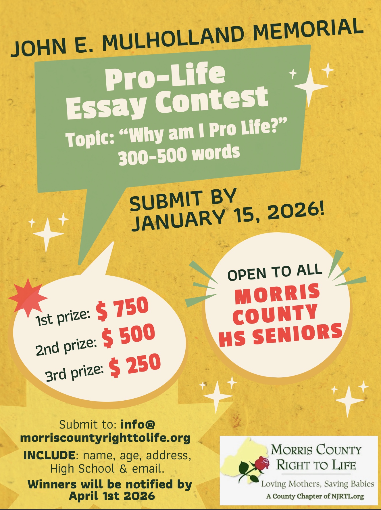Pro-Life Essay Contest